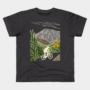 Mountain Biking - Pavement Ends Fun Begins Kids T-Shirt